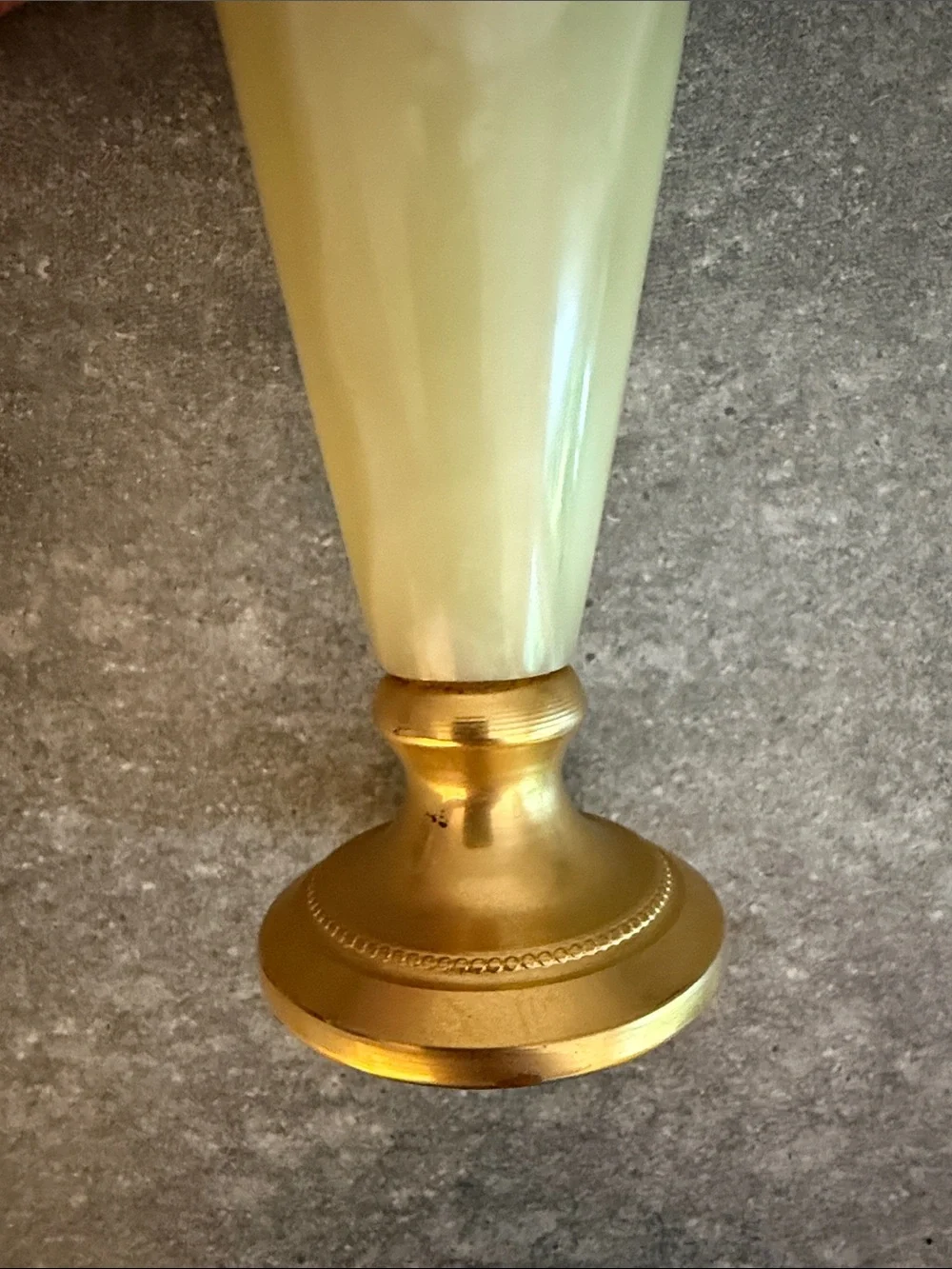 Vintage Onyx Mounted Amphora Style candlestick